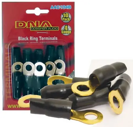DNA AAC104B - 4 Gauge Ring Terminal Black