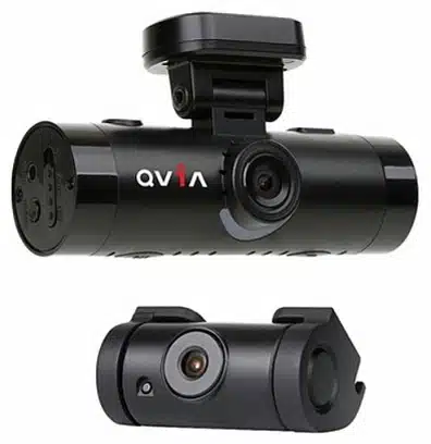 QVIA AR790-2CH-32 - Dash Cam Slim Design 2 Camera HD + Full HD 1080p
