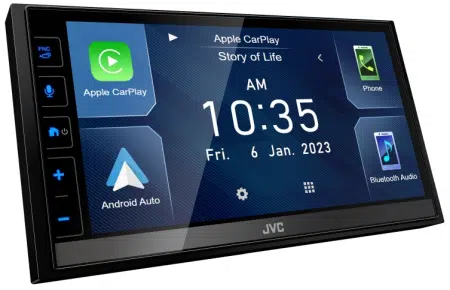 JVC KW-M785BW - 6.8" Touch Screen with Wireless CarPlay & Android Auto, USB Mirroring & HDMi Input
