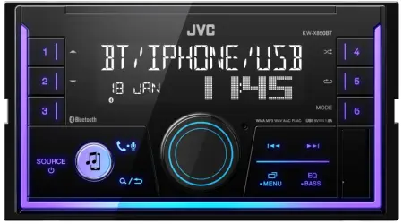 JVC KW-X850BT - Mechless 2 Din Bluetooth with Front USB & AUX